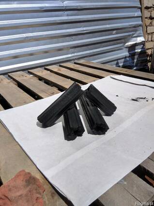 Charcoal briquette hexagonal