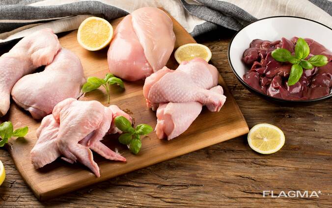 Halal Frozen Chicken, Thigh, Back quarter, Wings , Fillet IPBF , IQF, BF. - Ukraine