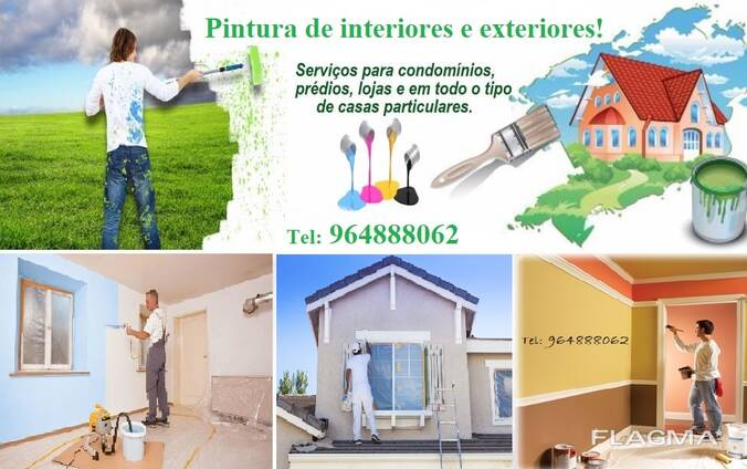 Pintura de Apartamentos, . . espaços de habitação e comércio.