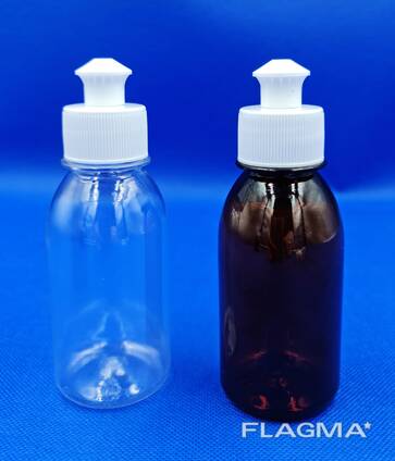 Plastic Bottle PET 120ml with PUSH-PULL Сap