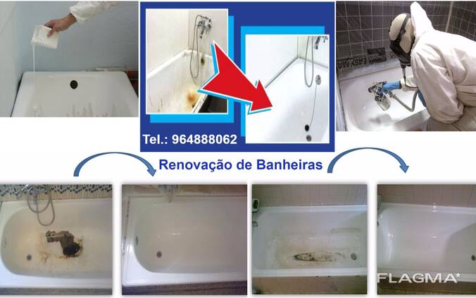 Pintura de Banheiras, Esmaltagem Banheiras, vitrificação, . .