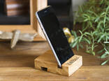 Smartphone wood stand made of oak or alder - photo 1